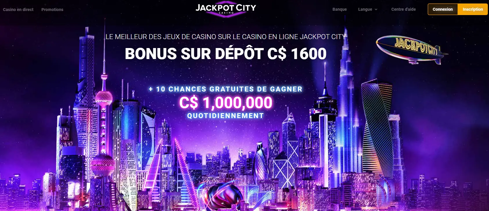 Jackpot City Home Page